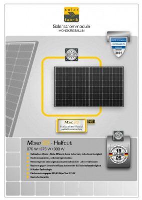 Balkonkraftwerk mit 2x Solar Fabrik 380 Wp PV-Module & 1x Hoymiles 600 W HM-600 Modulwechselrichter ohne Unterkonstruktion - Umsatzsteuer-frei